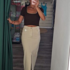 camiseta marron punto