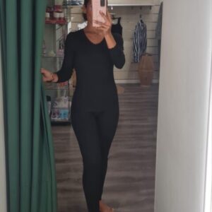 pijama encaje negro