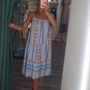 vestido espiga celeste