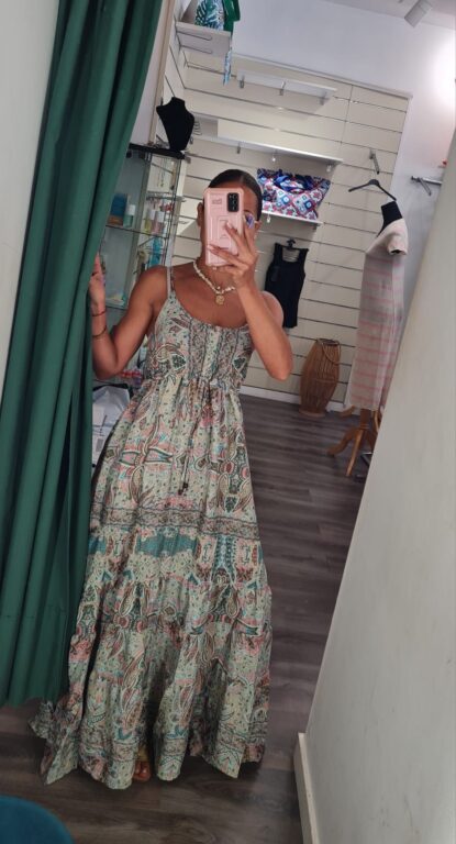 vestido india colorines