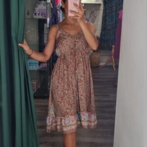 vestido marron india