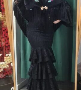 vestido encaje negro
