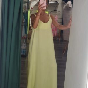 vestido amarillo largo