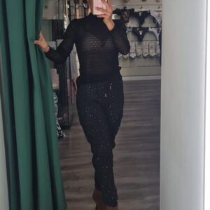 camiseta transparente negra